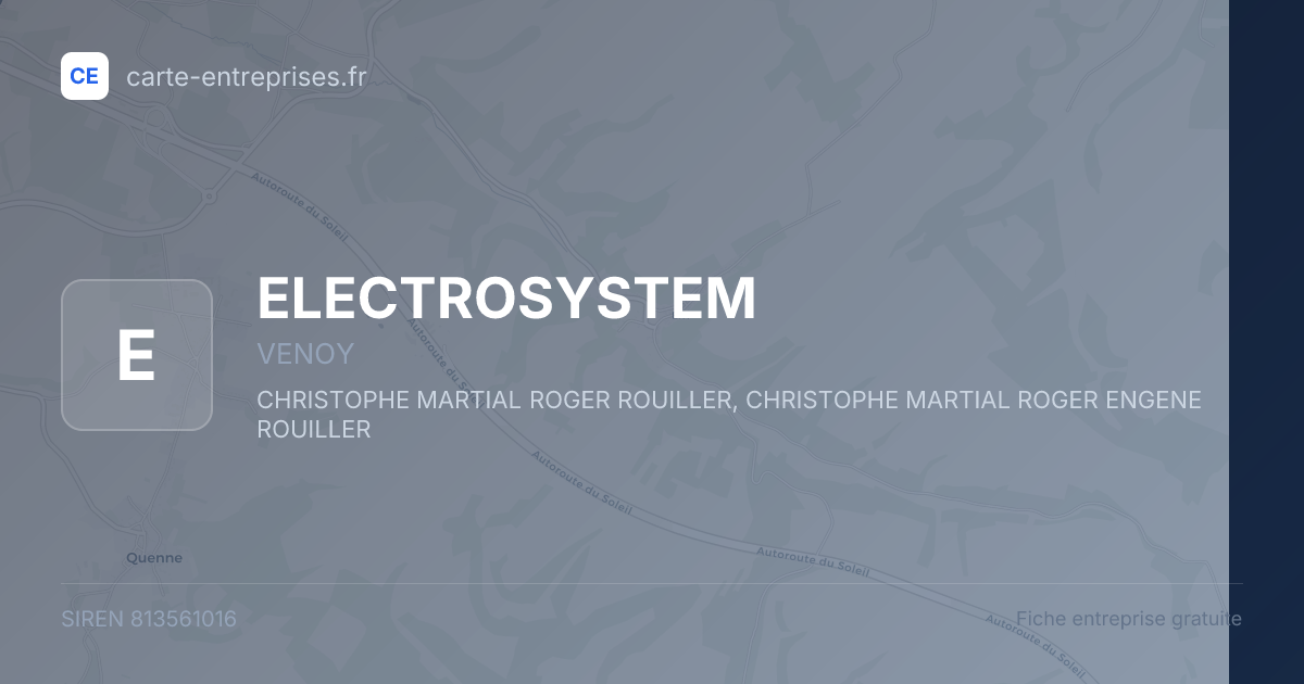 ELECTROSYSTEM — 813561016 — fiche entreprise