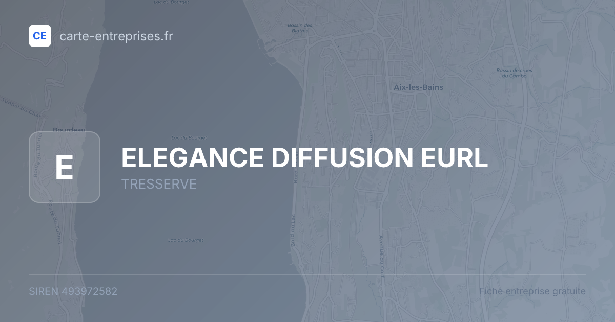 ELEGANCE DIFFUSION EURL — 493972582 — fiche entreprise