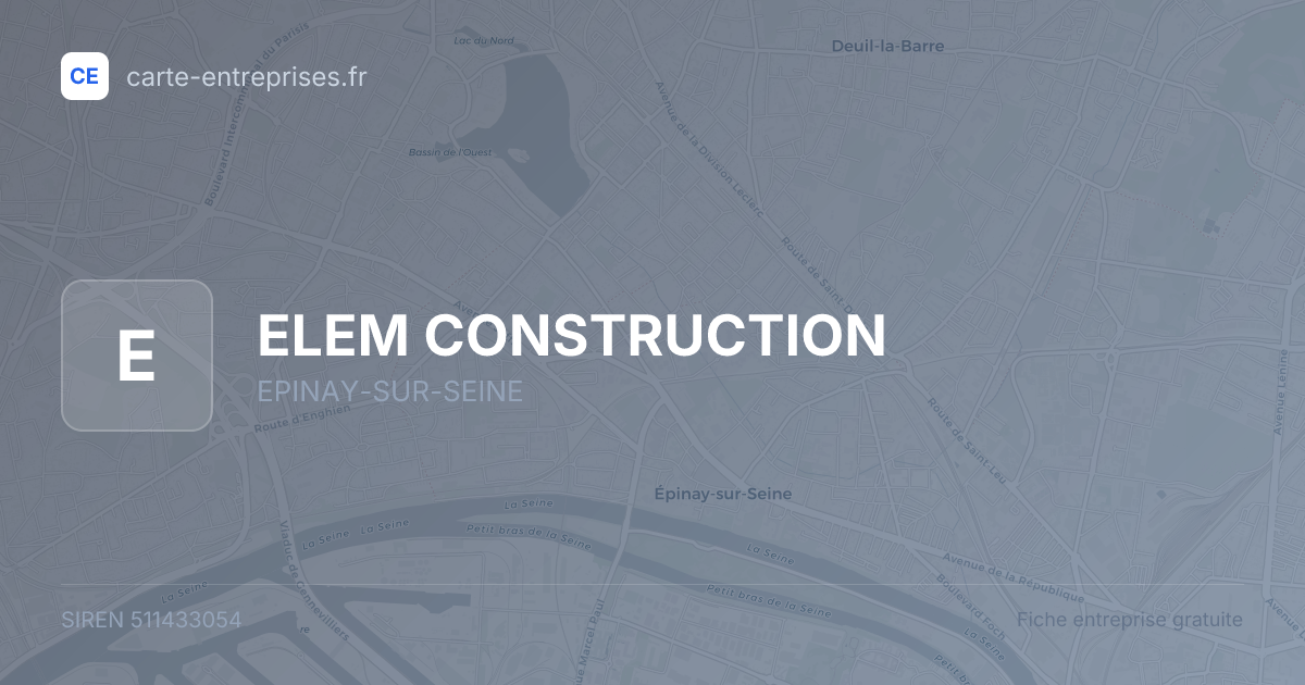 ELEM CONSTRUCTION — 511433054 — fiche entreprise