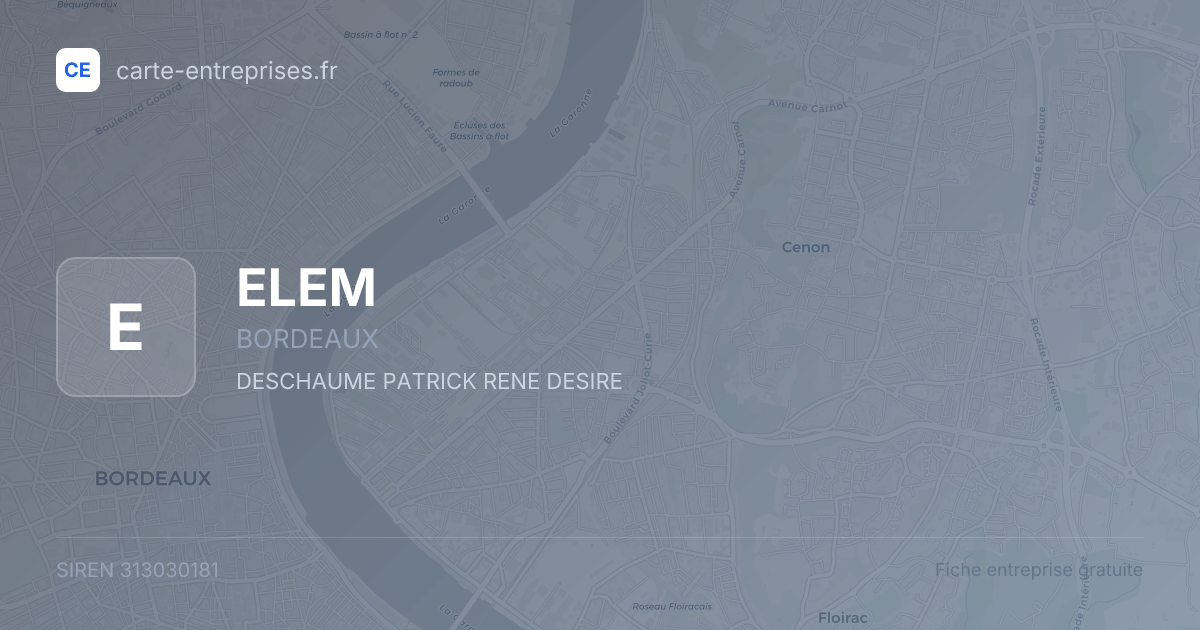 ELEM — 313030181 — fiche entreprise