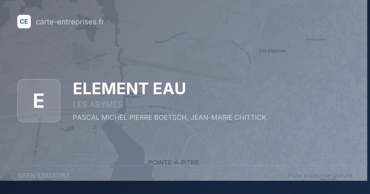 ELEMENT EAU — 839241783 — fiche entreprise