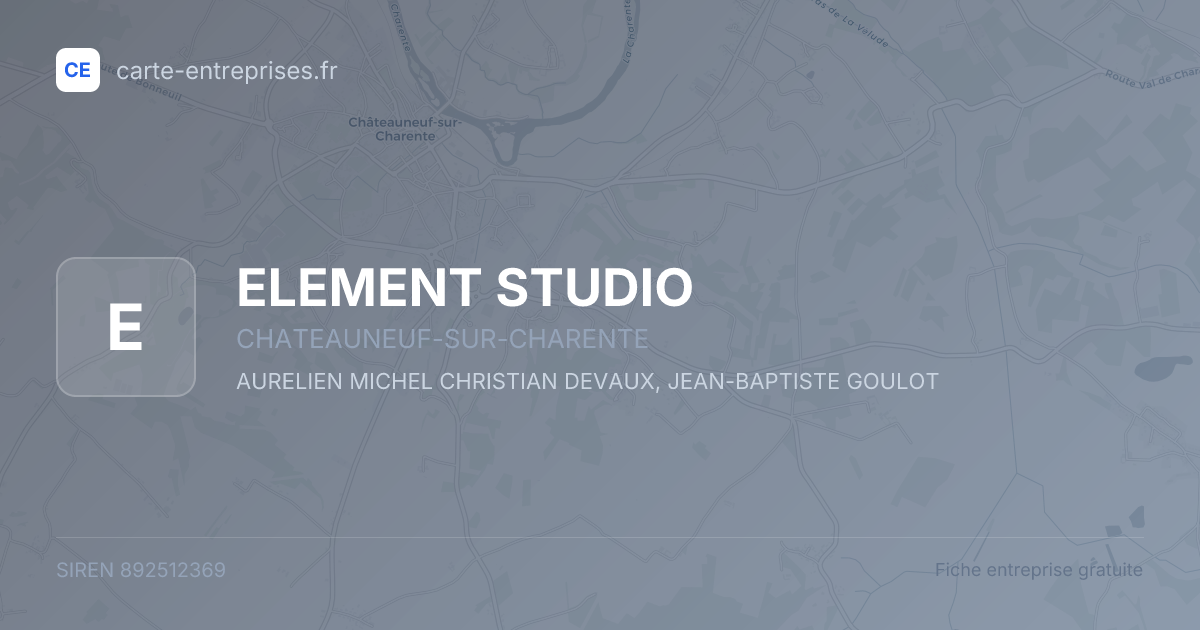 ELEMENT STUDIO — 892512369 — fiche entreprise