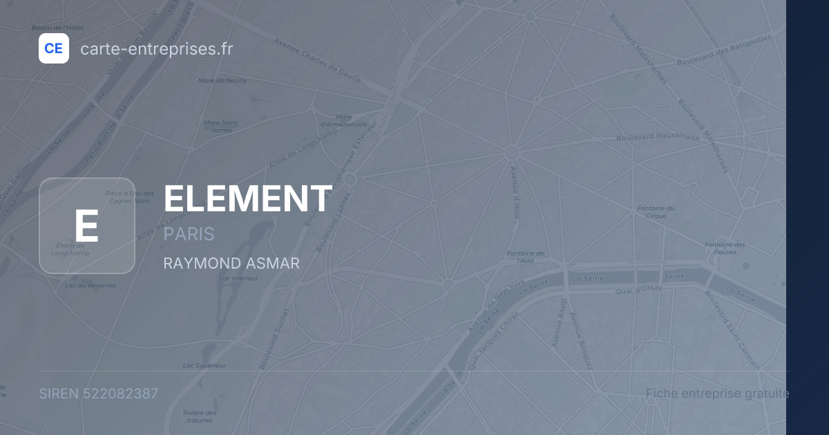 ELEMENT — 522082387 — fiche entreprise