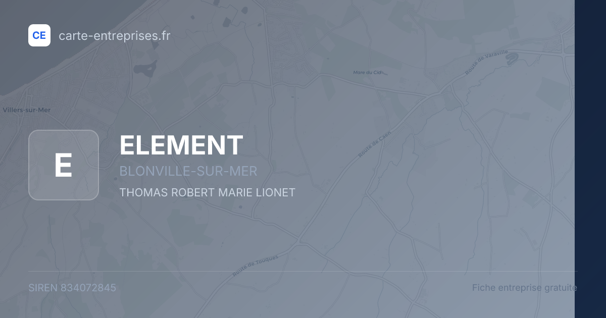 ELEMENT — 834072845 — fiche entreprise
