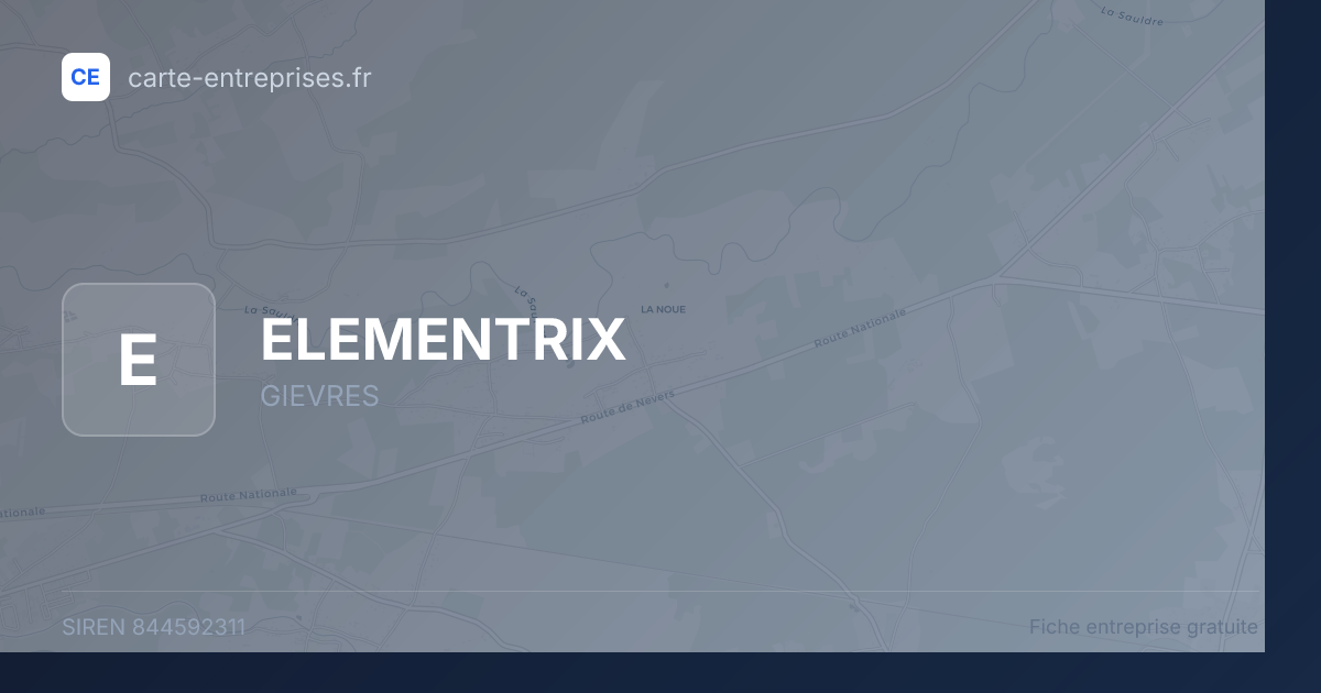 ELEMENTRIX — 844592311 — fiche entreprise