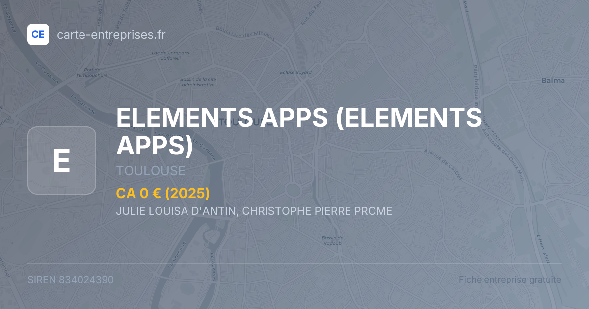 ELEMENTS APPS — 834024390 — fiche entreprise