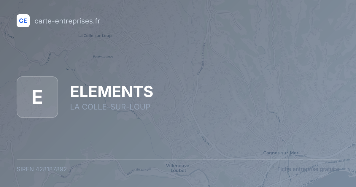 ELEMENTS — 428187892 — fiche entreprise
