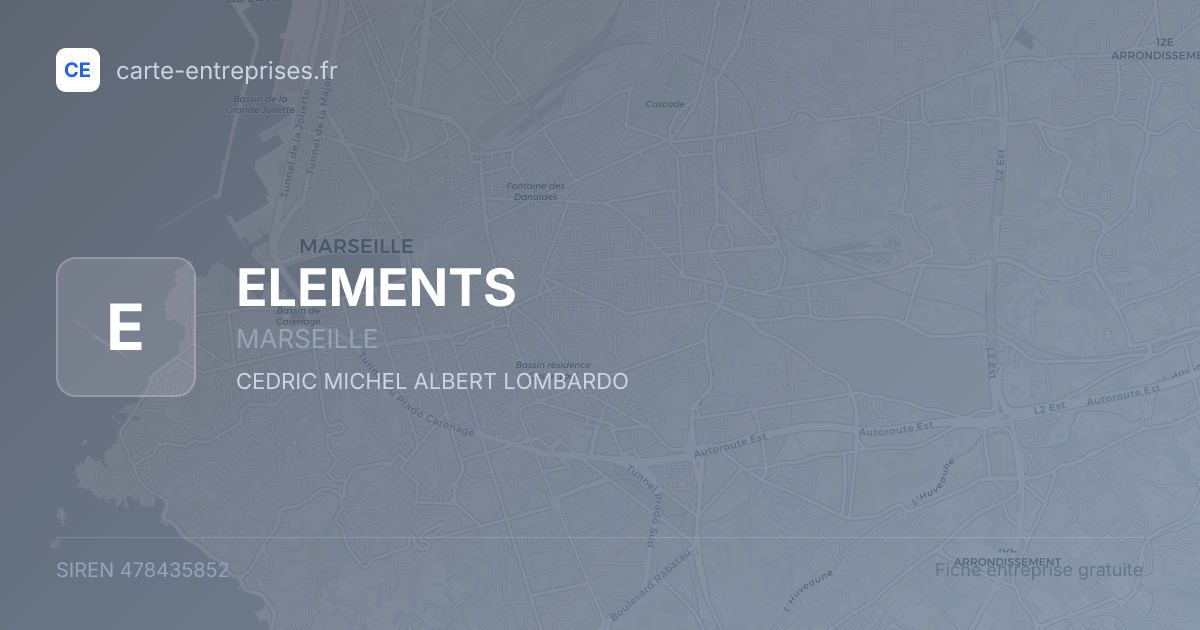ELEMENTS — 478435852 — fiche entreprise