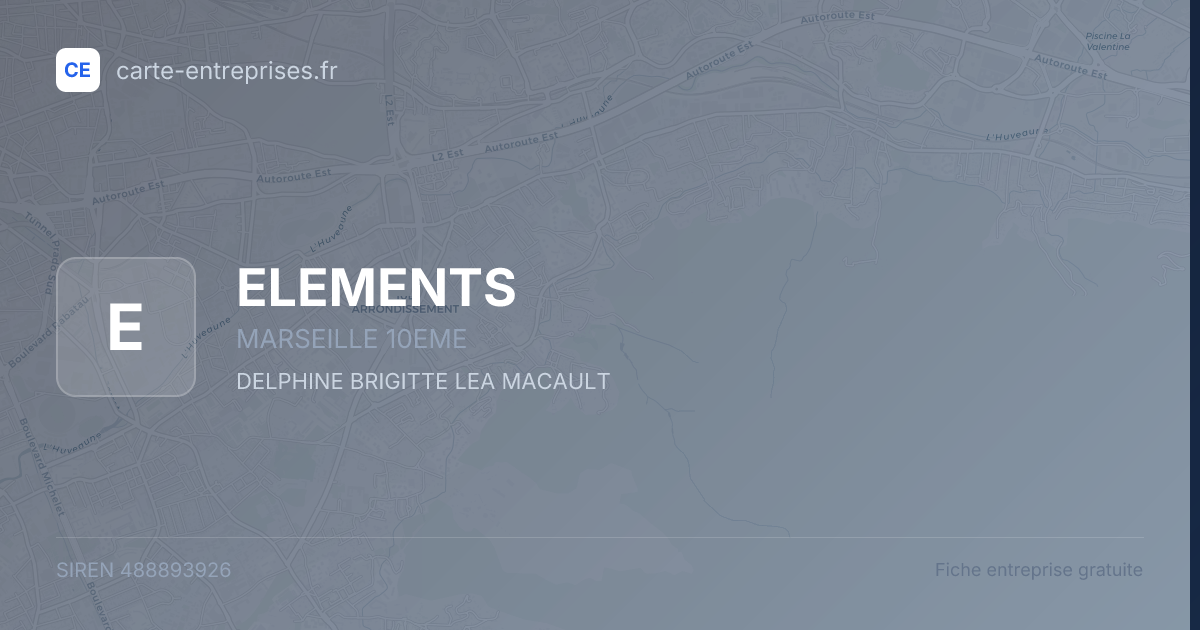 ELEMENTS — 488893926 — fiche entreprise