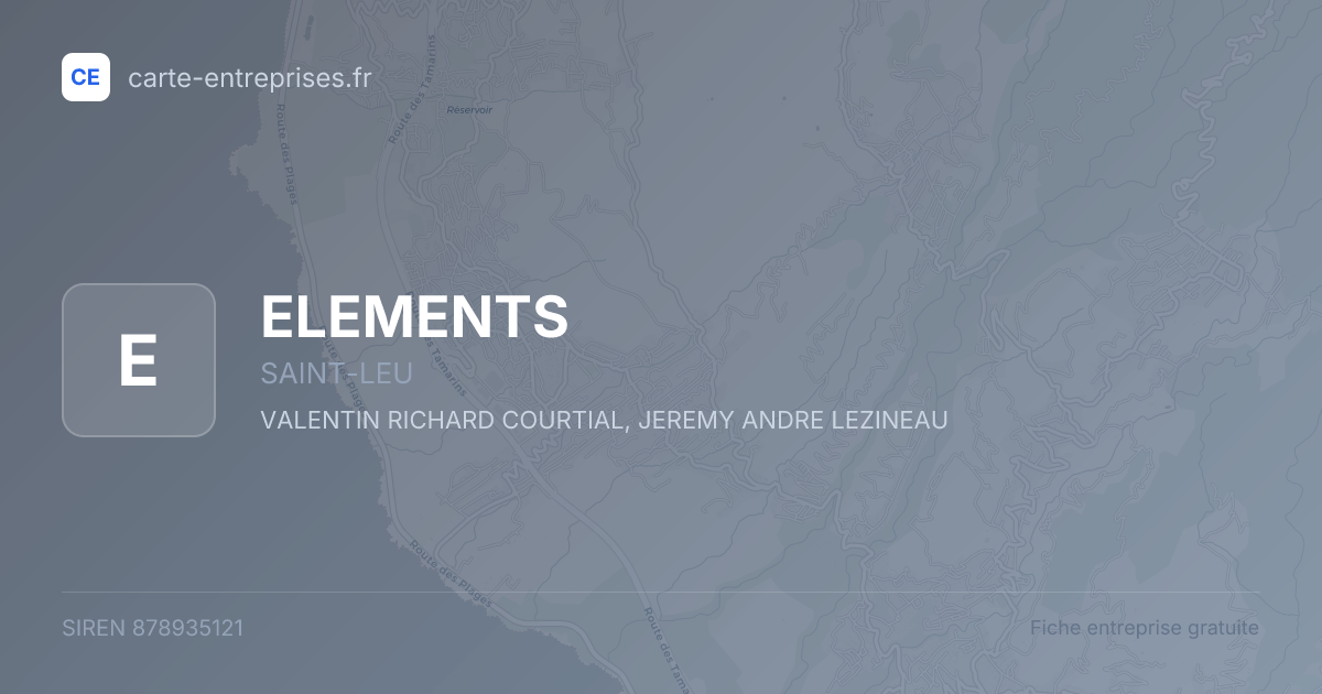 ELEMENTS — 878935121 — fiche entreprise