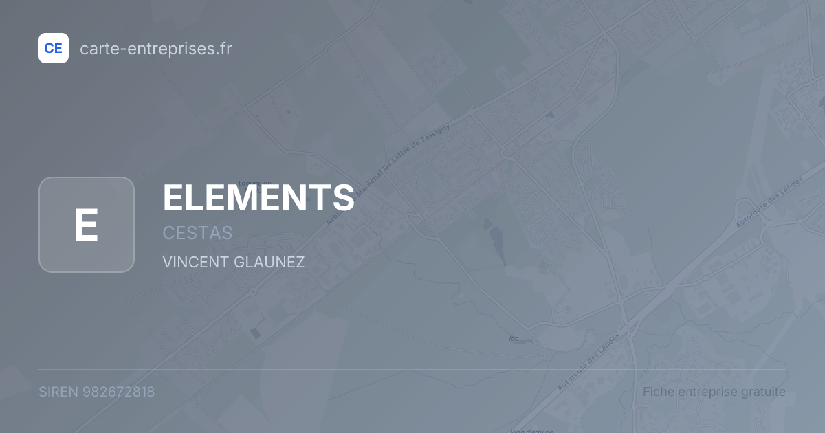 ELEMENTS — 982672818 — fiche entreprise