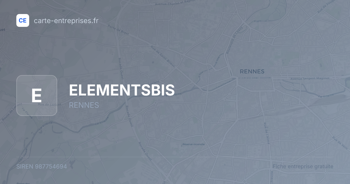 ELEMENTSBIS — 987754694 — fiche entreprise