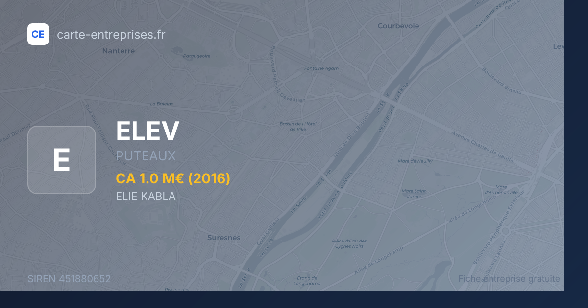 ELEV — 451880652 — fiche entreprise