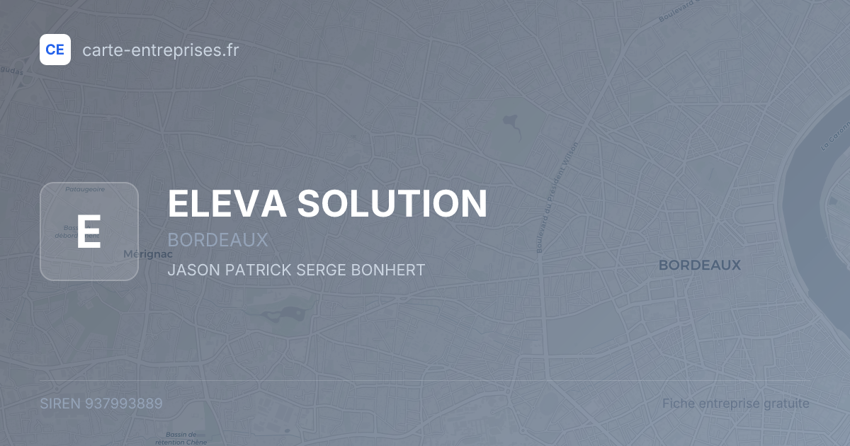 ELEVA SOLUTION — 937993889 — fiche entreprise
