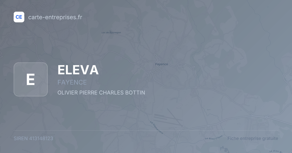 ELEVA — 413148123 — fiche entreprise
