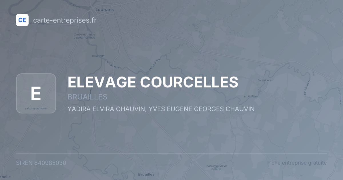 ELEVAGE COURCELLES — 840985030 — fiche entreprise