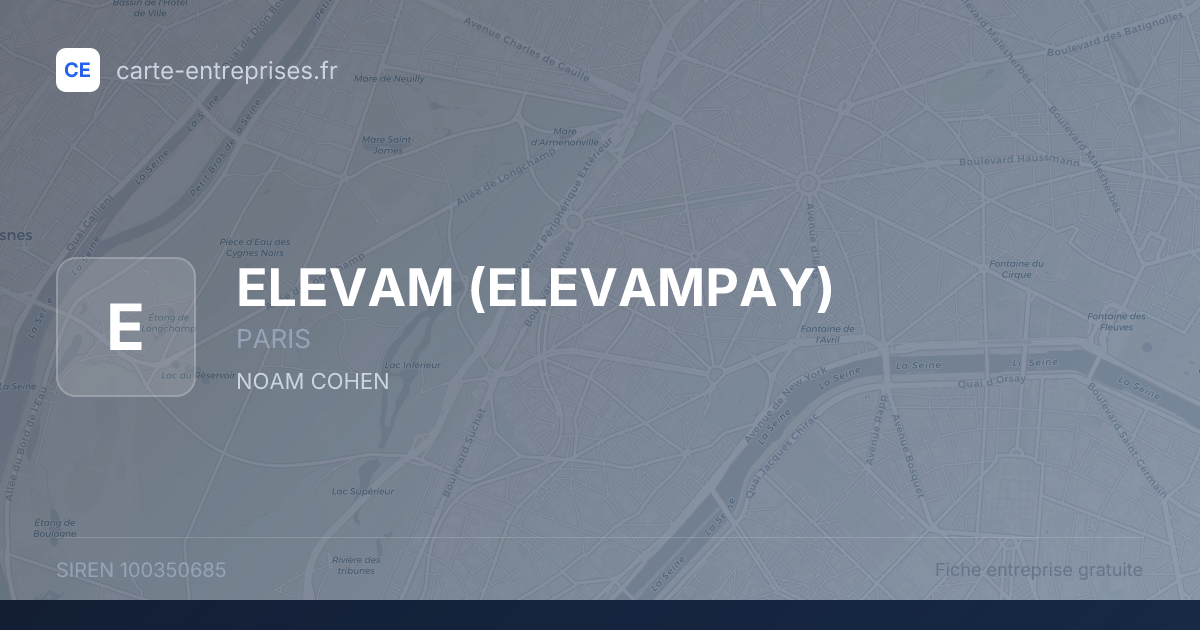ELEVAM (ELEVAMPAY) — 100350685 — fiche entreprise