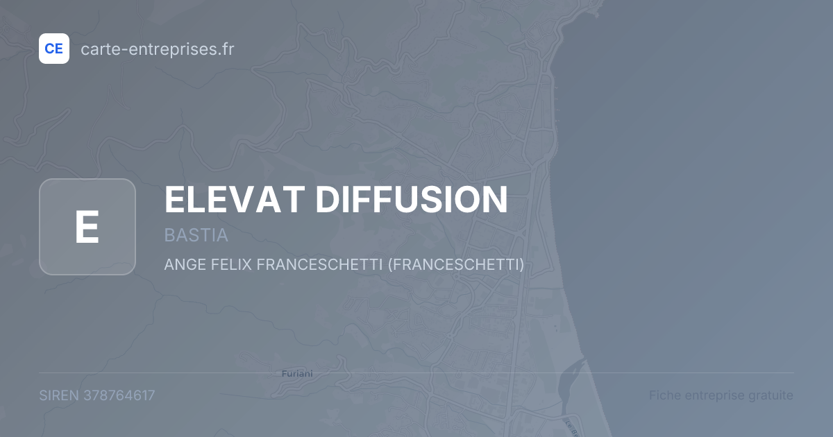 ELEVAT DIFFUSION — 378764617 — fiche entreprise