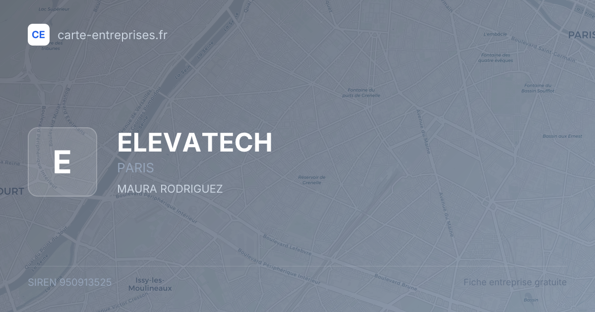 ELEVATECH — 950913525 — fiche entreprise