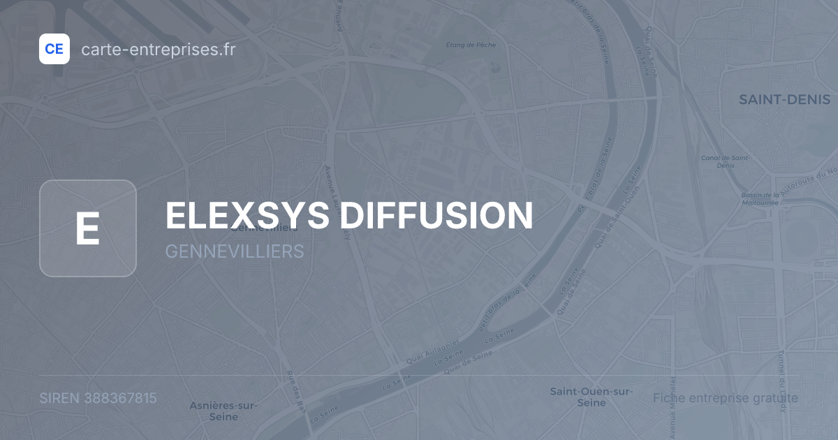 ELEXSYS DIFFUSION — 388367815 — fiche entreprise