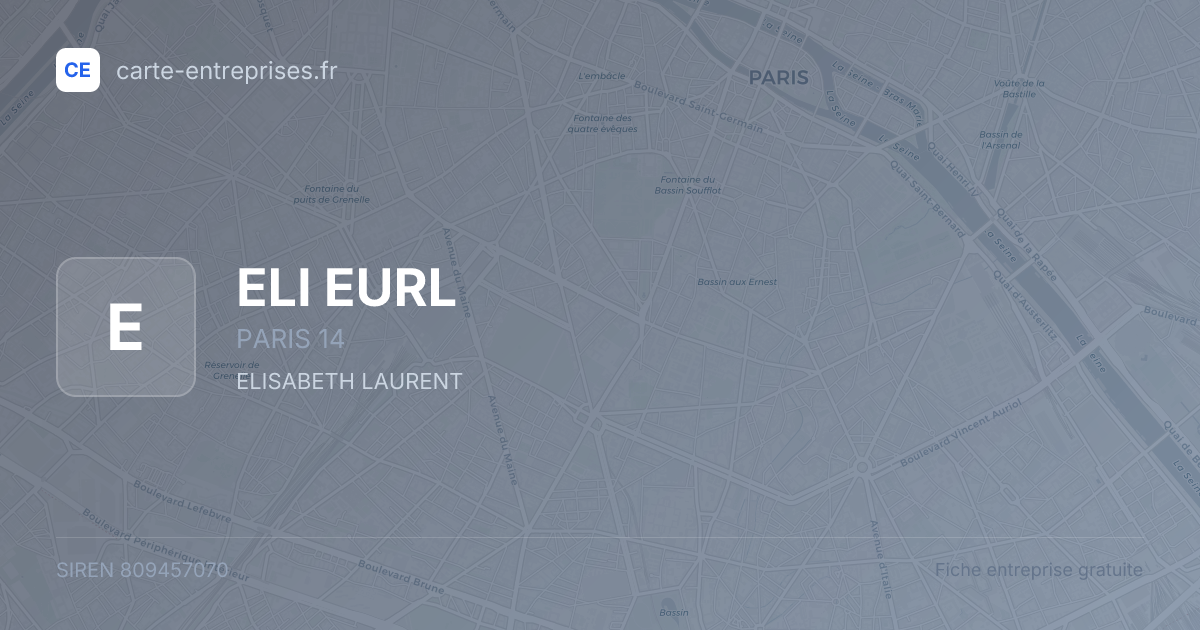 ELI EURL — 809457070 — fiche entreprise