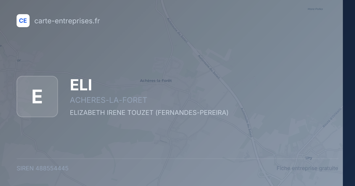 ELI — 488554445 — fiche entreprise