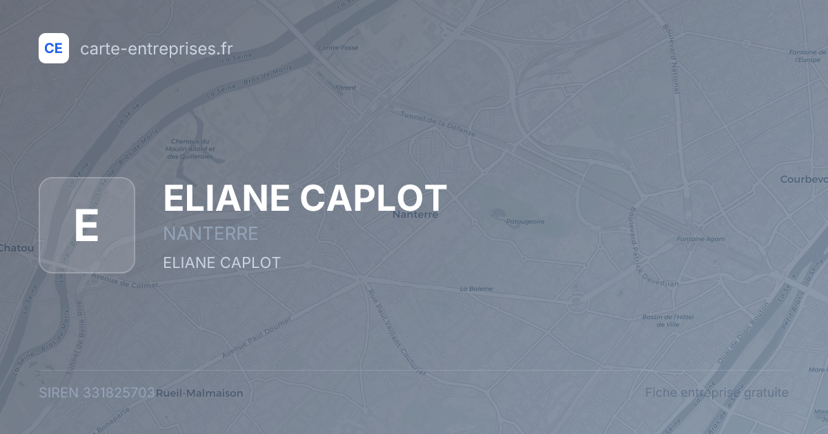 ELIANE CAPLOT — 331825703 — fiche entreprise