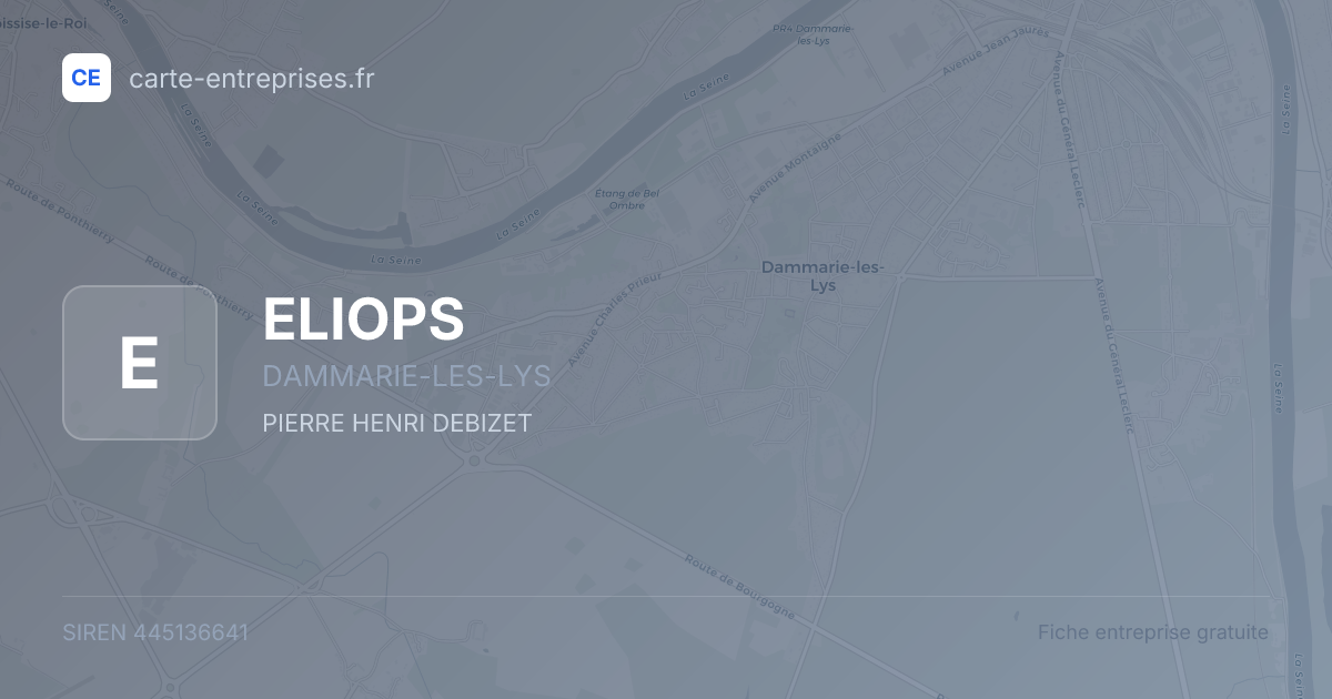 ELIOPS — 445136641 — fiche entreprise