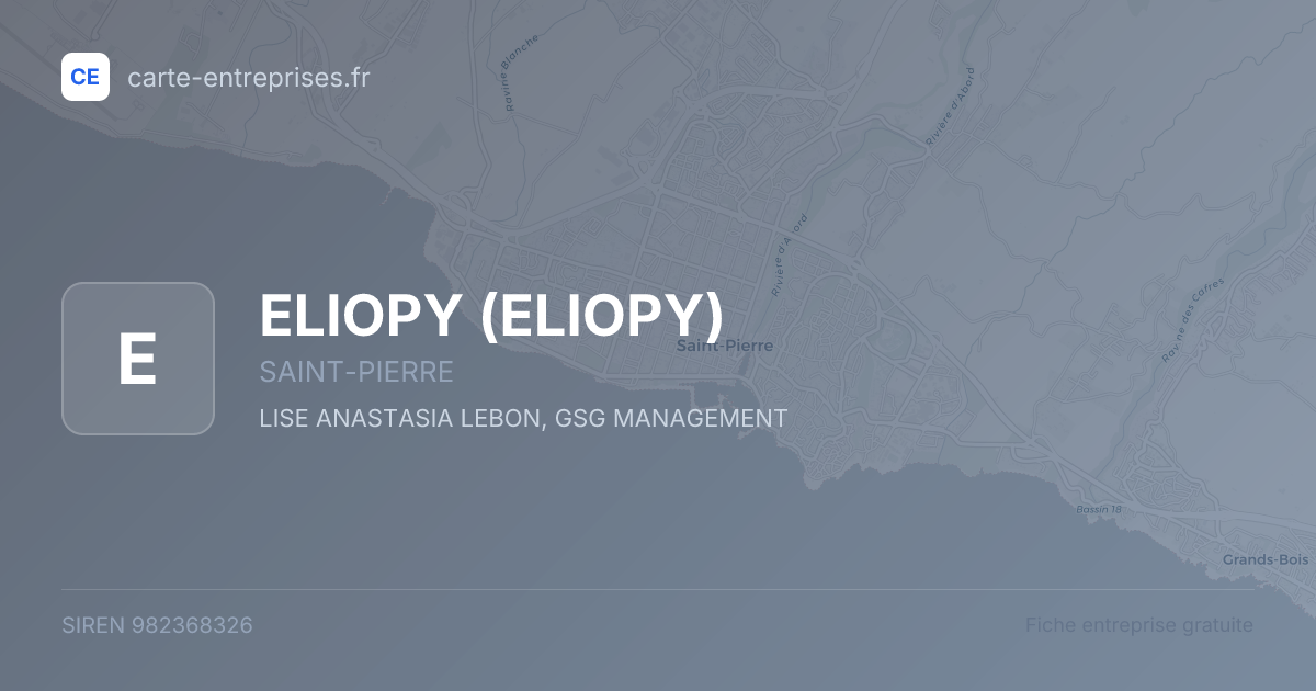 ELIOPY — 982368326 — fiche entreprise