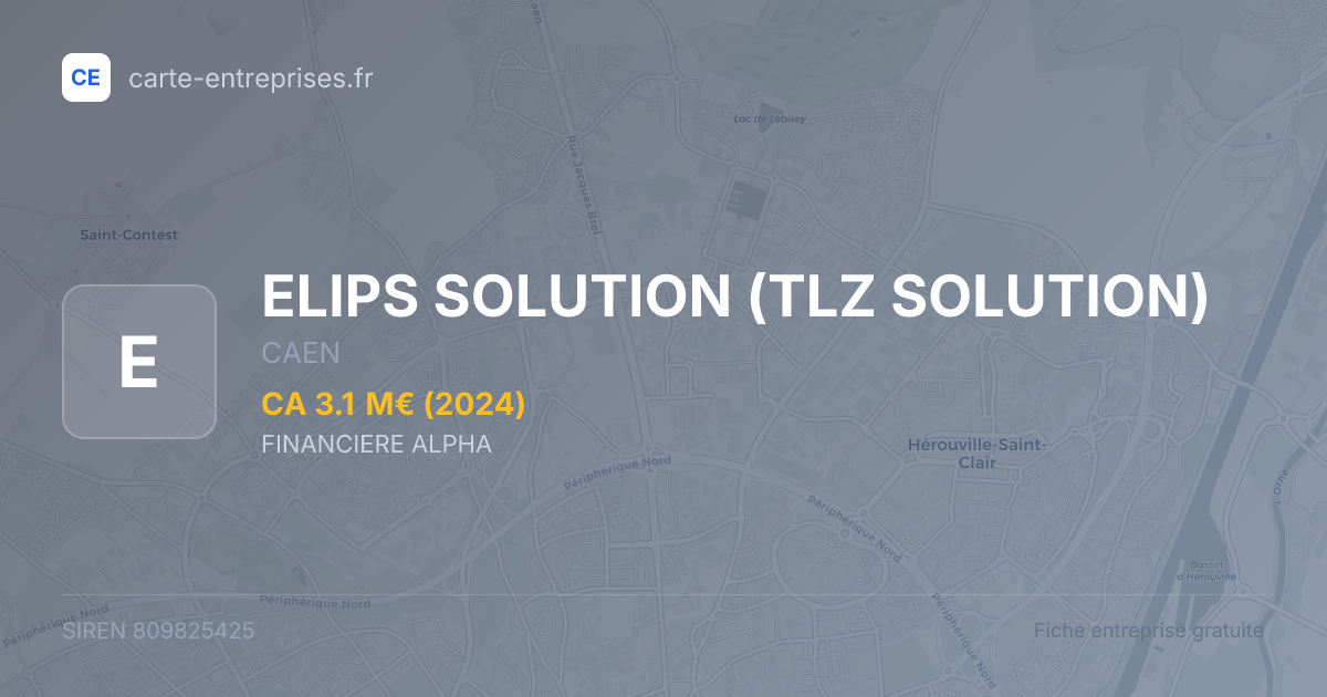 ELIPS SOLUTION (TLZ SOLUTION) — 809825425 — fiche entreprise