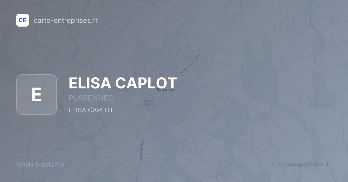 ELISA CAPLOT — 341012706 — fiche entreprise