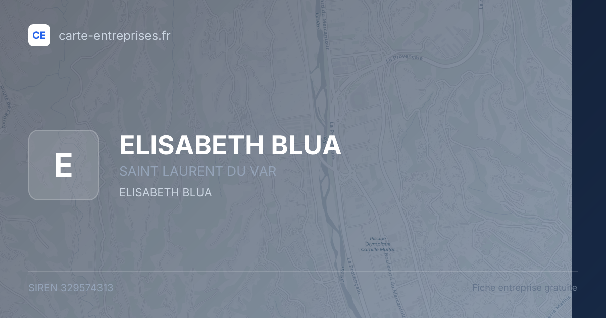 ELISABETH BLUA — 329574313 — fiche entreprise