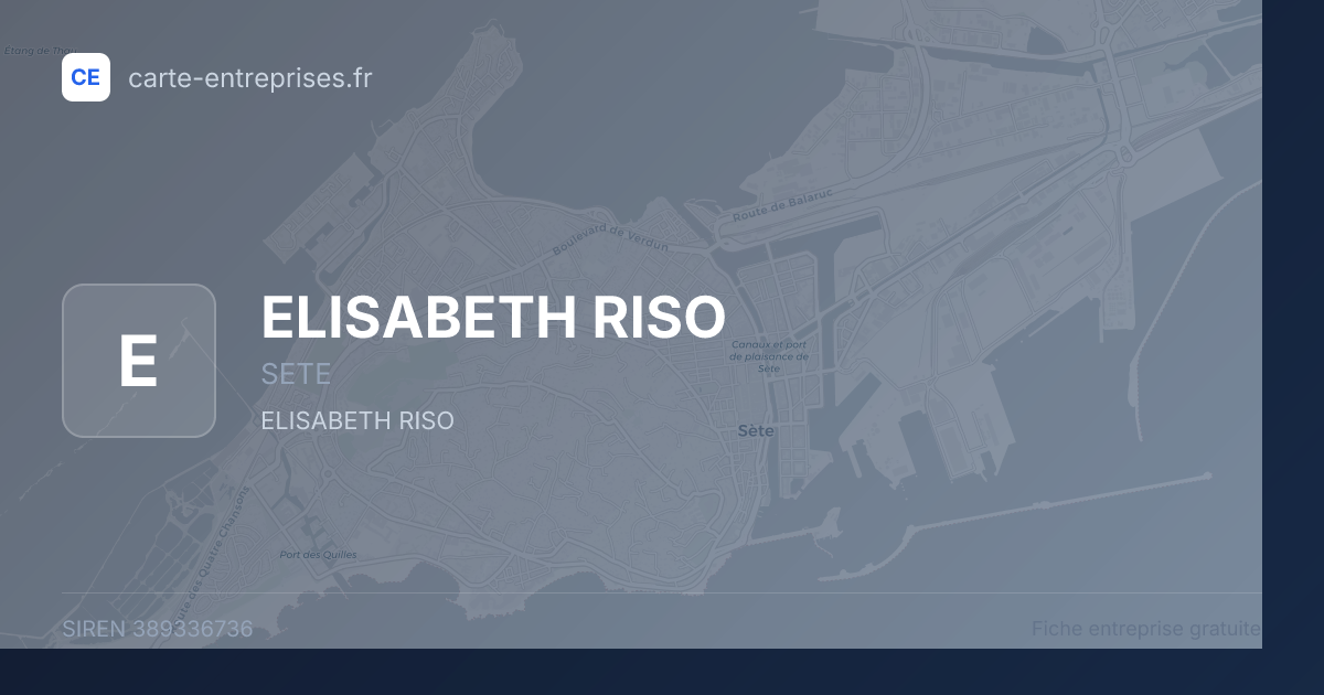 ELISABETH RISO — 389336736 — fiche entreprise