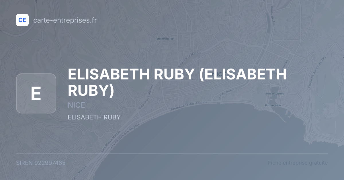 ELISABETH RUBY — 922997465 — fiche entreprise