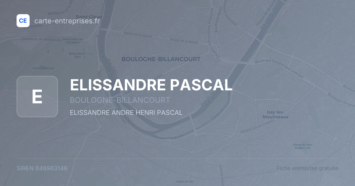 ELISSANDRE PASCAL — 848963146 — fiche entreprise