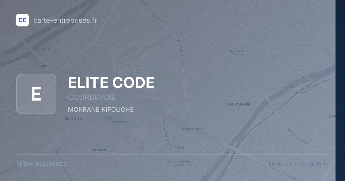 ELITE CODE — 903337632 — fiche entreprise