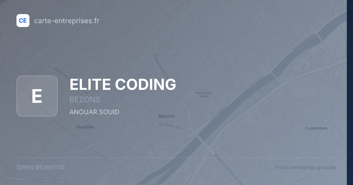 ELITE CODING — 953691110 — fiche entreprise
