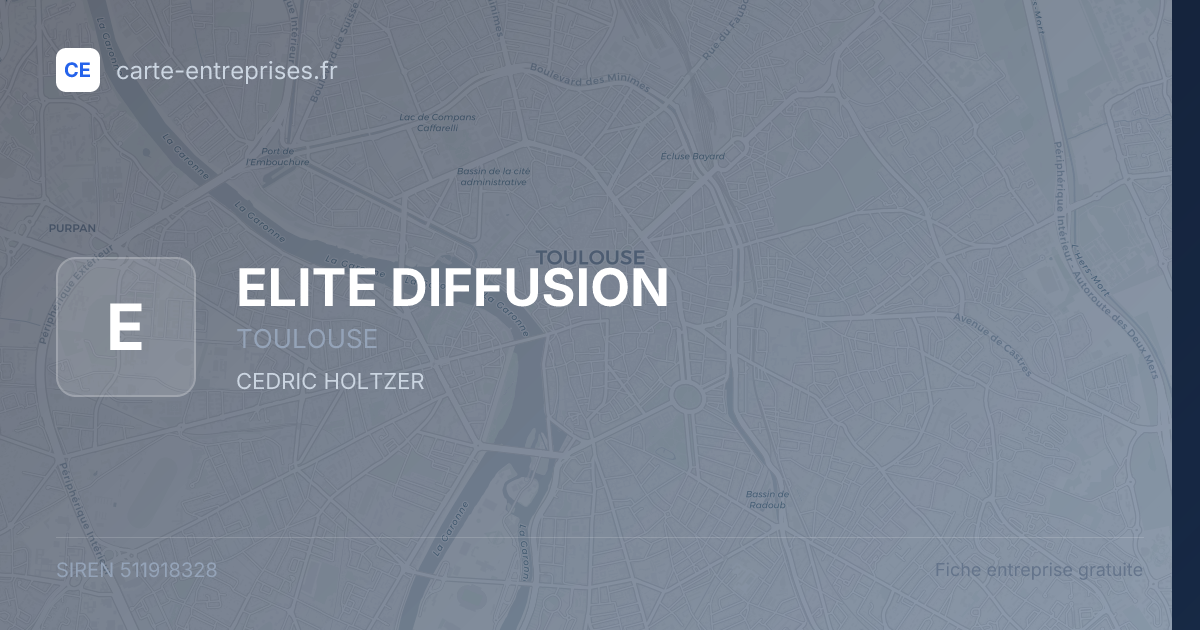 ELITE DIFFUSION — 511918328 — fiche entreprise