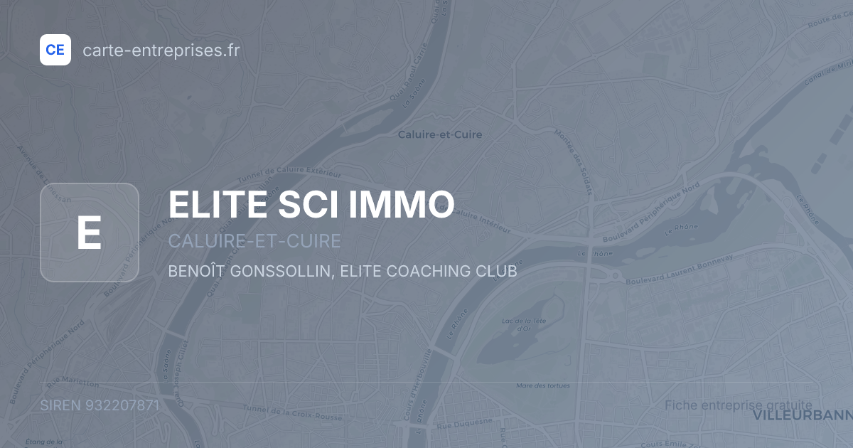 ELITE SCI IMMO — 932207871 — fiche entreprise
