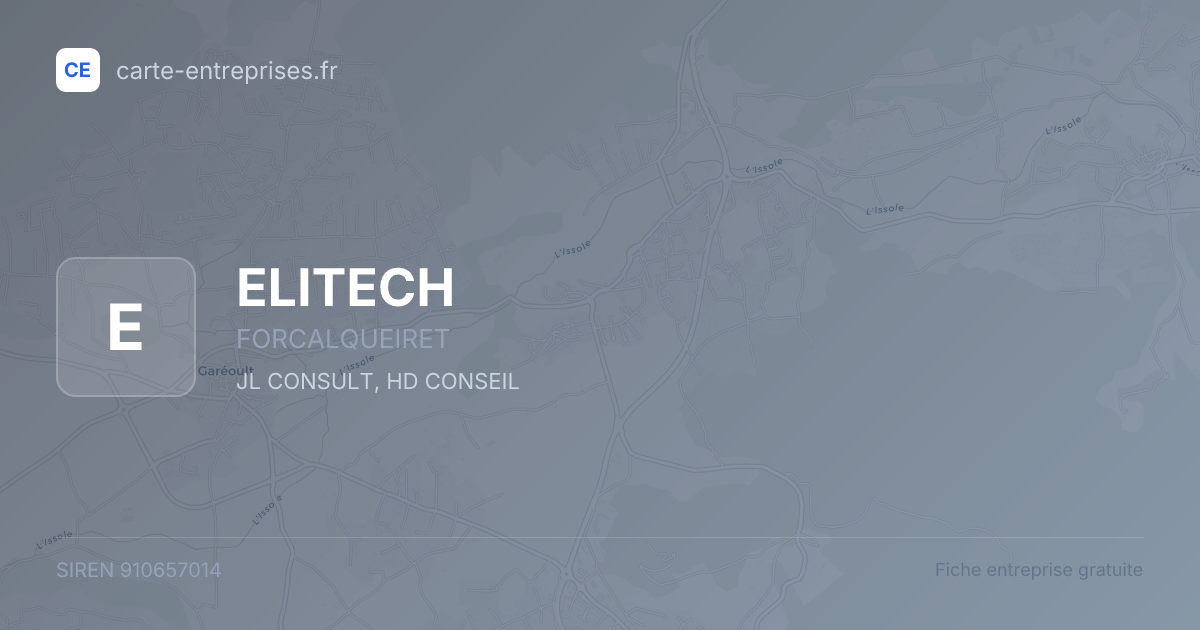 ELITECH — 910657014 — fiche entreprise