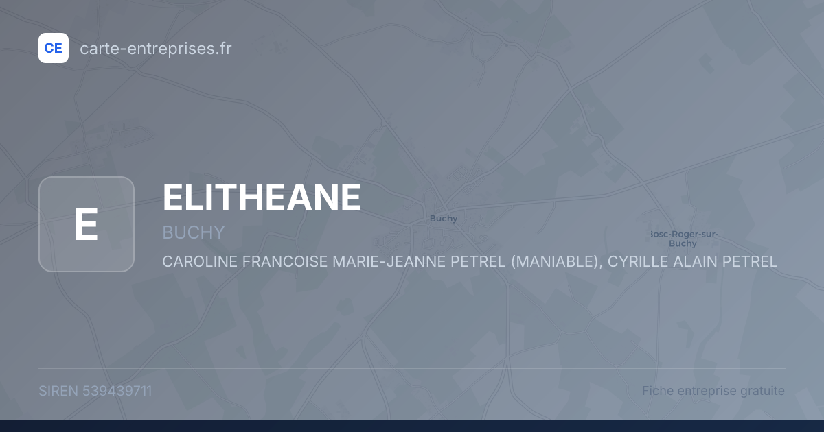 ELITHEANE — 539439711 — fiche entreprise