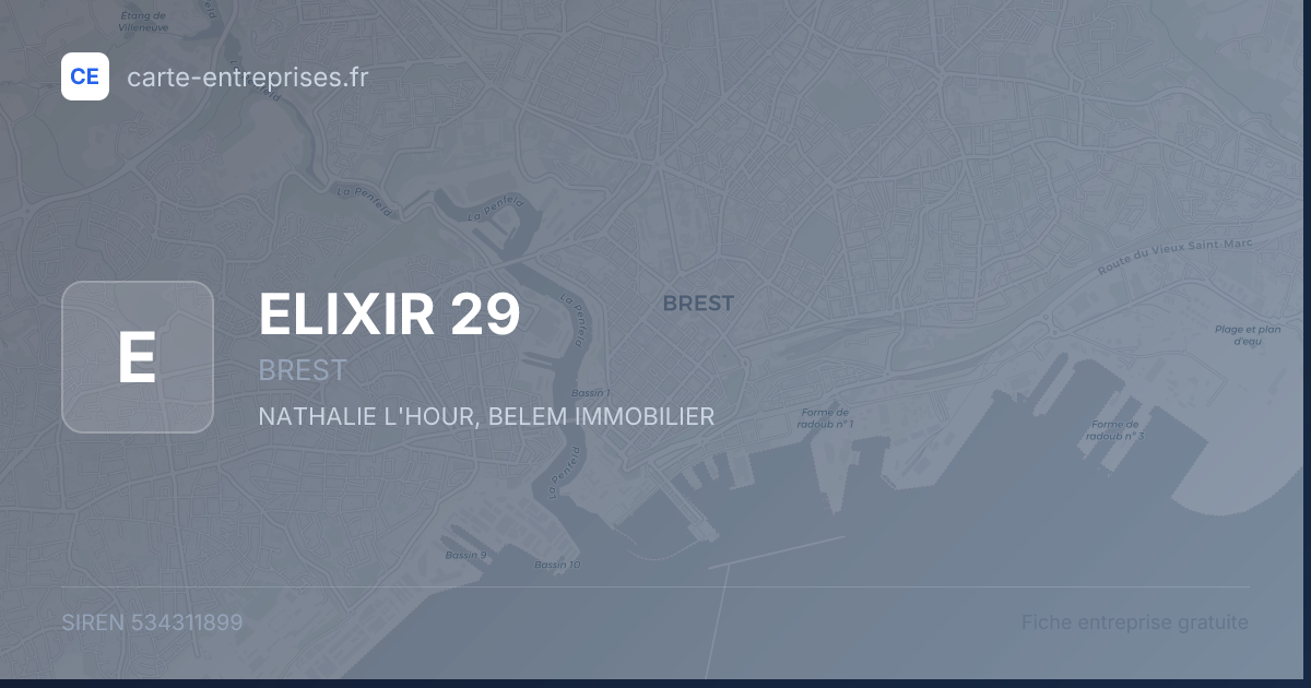 ELIXIR 29 — 534311899 — fiche entreprise