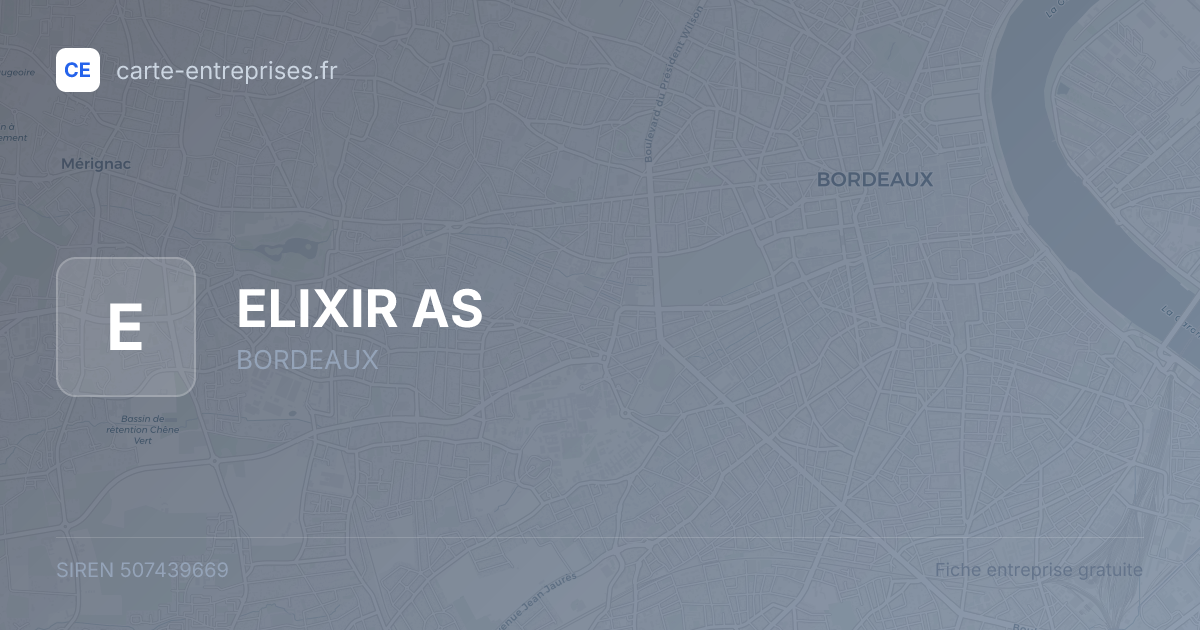 ELIXIR AS — 507439669 — fiche entreprise