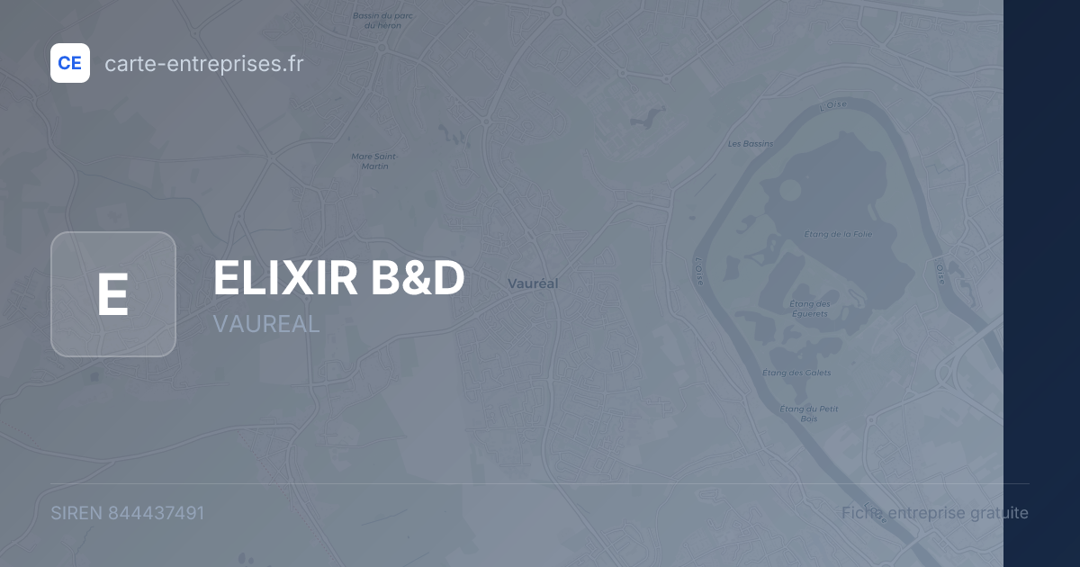 ELIXIR B&D — 844437491 — fiche entreprise