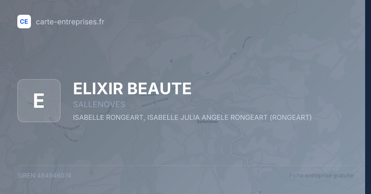 ELIXIR BEAUTE — 484946074 — fiche entreprise
