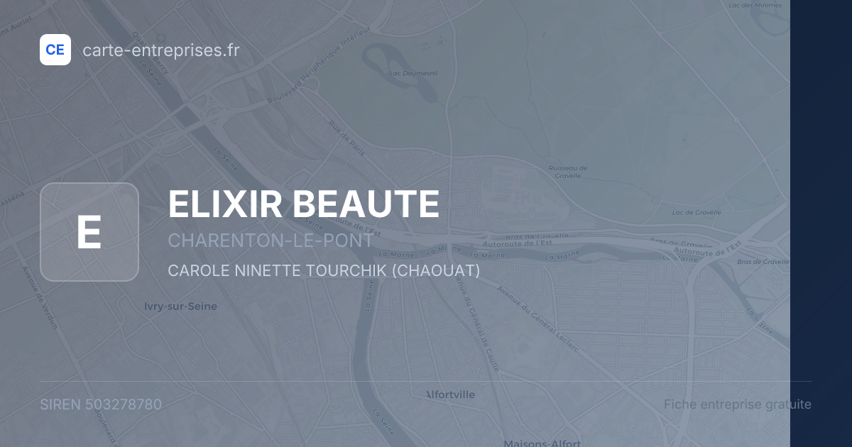 ELIXIR BEAUTE — 503278780 — fiche entreprise