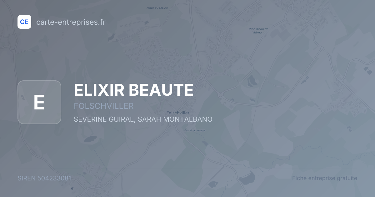 ELIXIR BEAUTE — 504233081 — fiche entreprise