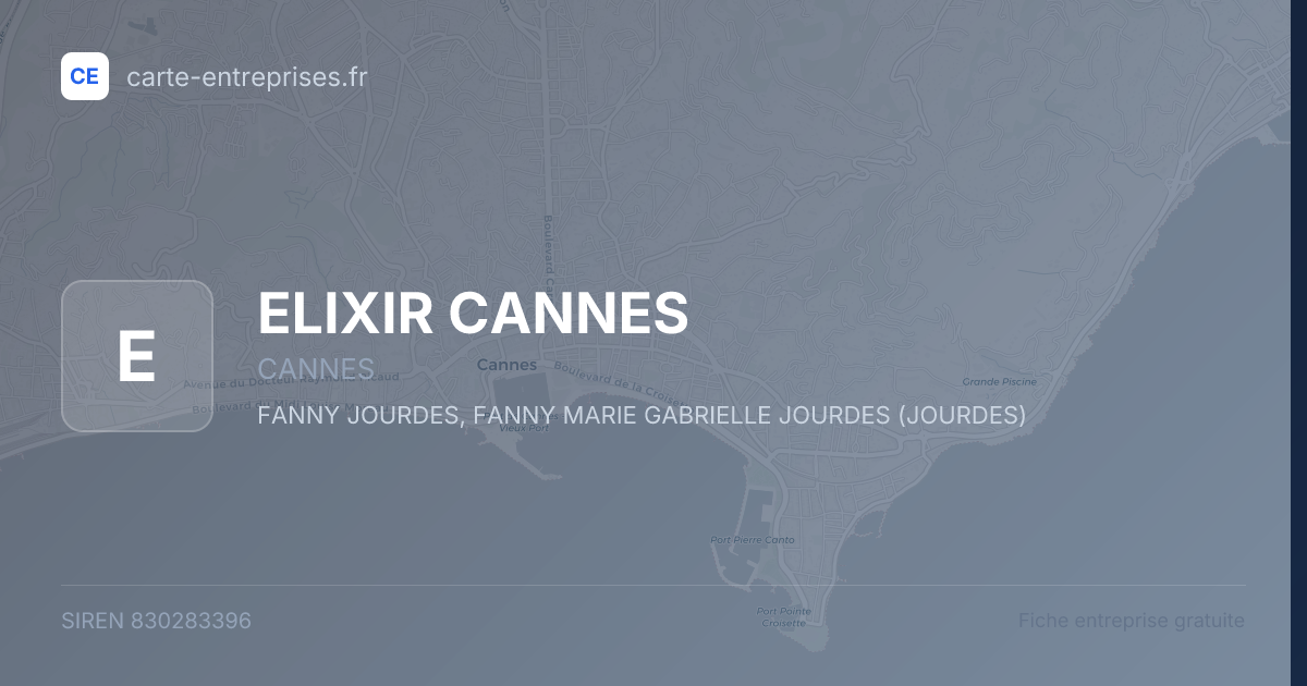 ELIXIR CANNES — 830283396 — fiche entreprise
