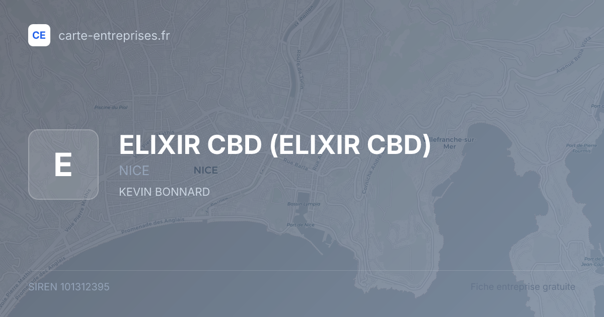 ELIXIR CBD — 101312395 — fiche entreprise