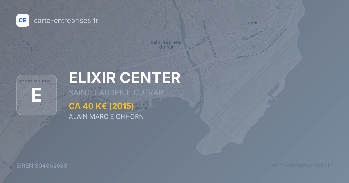 ELIXIR CENTER — 804862688 — fiche entreprise